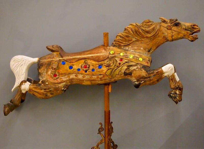 Appraisal: Carousel horse Parker An early th century wood carousel horse