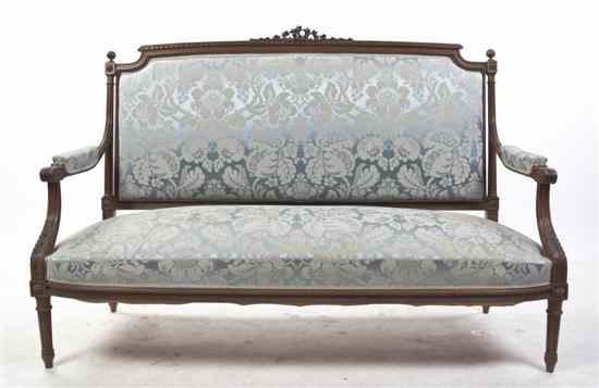 Appraisal: A Louis XVI Style Parlor Suite comprising a settee and