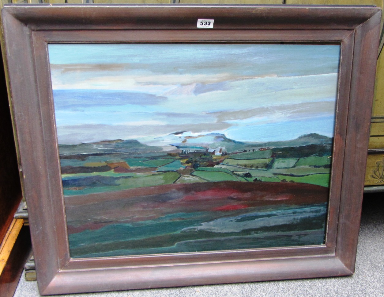 Appraisal: Ben Levene b Herefordshire landscape oil on board signed on