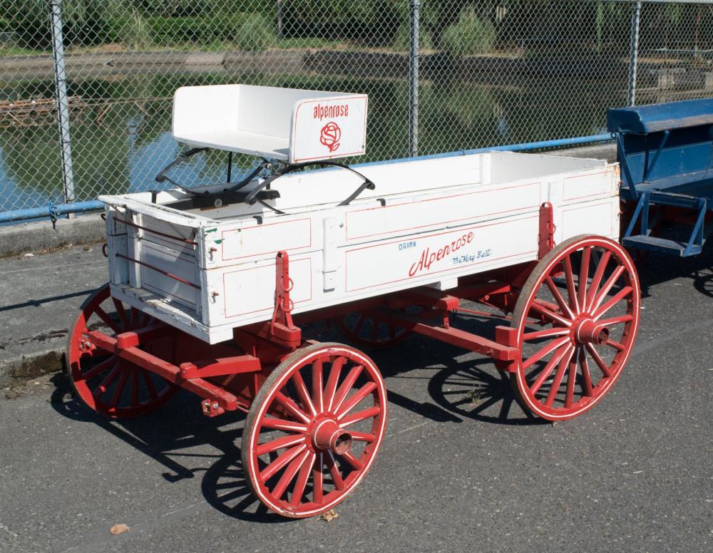 Appraisal: SMALL HORSE-DRAWN ALPENROSE DAIRY FARM WAGON American late th early