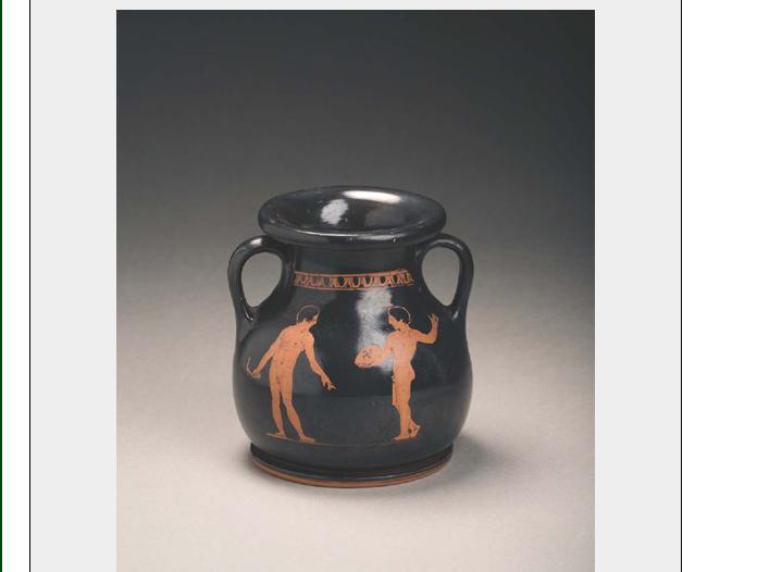 Appraisal: POTTERY OLPE POSSIBLY ETRUSCAN CIRCA FIFTH CENTURY B C Of