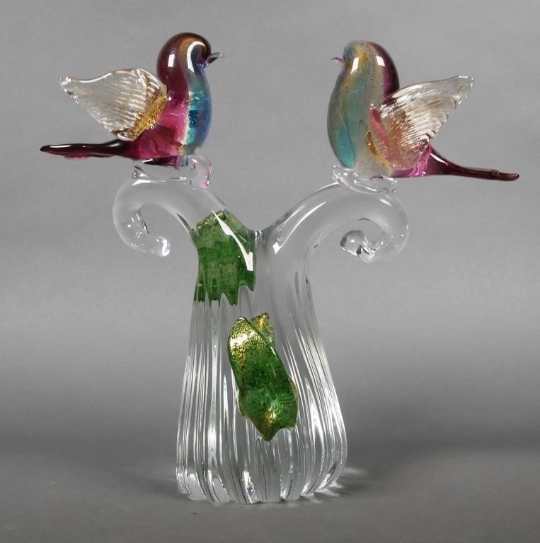 Appraisal: MURANO HAND BLOWN ART GLASS BIRD SCULPTUREVintage Murano hand blown