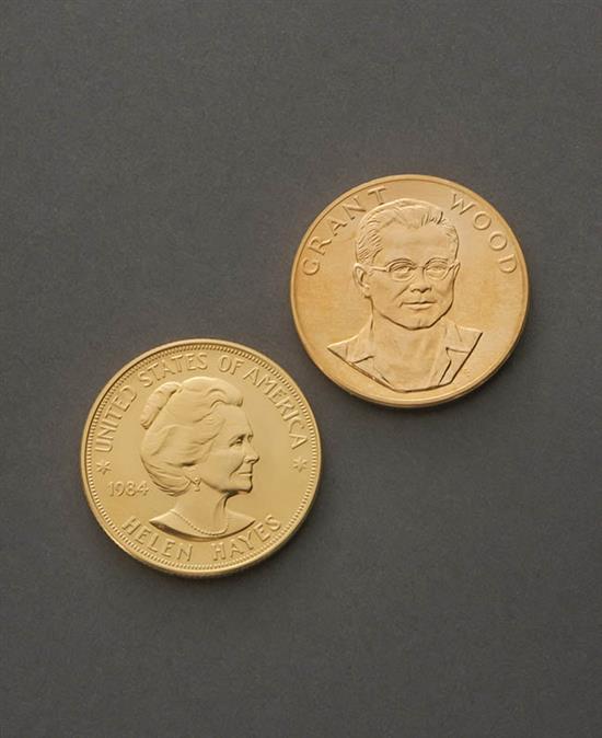 Appraisal: Two American Arts Commemorative Series One-Ounce Gold Coins Consisting of