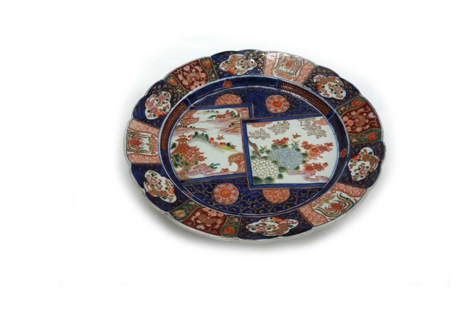 Appraisal: A Japanese Imari dish Meiji painted in the centre with