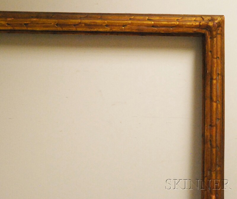 Appraisal: Carved Gilt-gesso Frame rabbet x overall x in losses