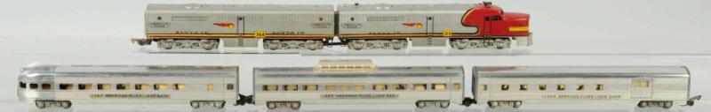 Appraisal: American Flyer Santa Fe Passenger Train Set American S-gauge Includes