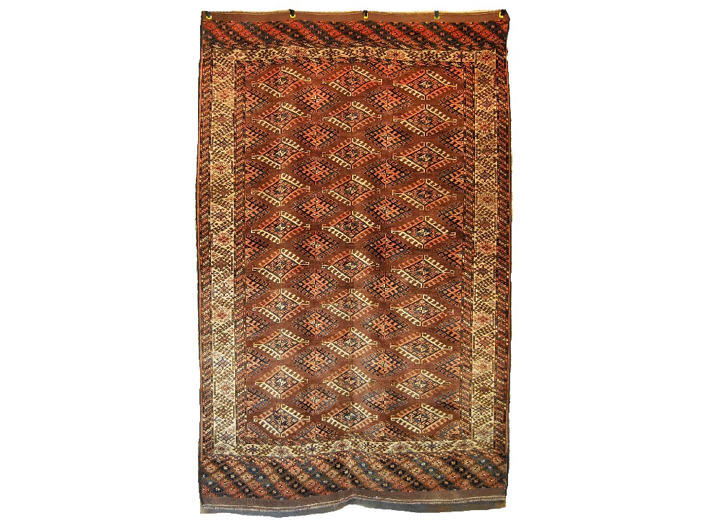 Appraisal: Turkoman Yomut carpet Durnky design circa