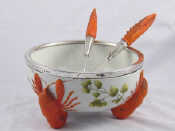 Appraisal: W M F A ceramic bowl the supports three lobsters