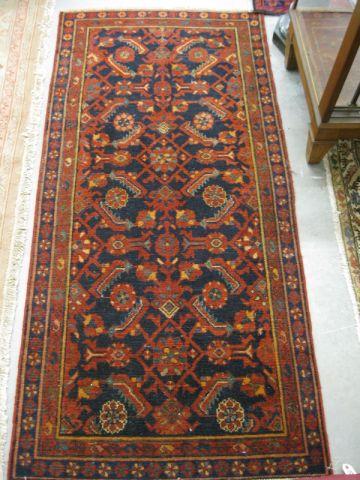 Appraisal: Hamadan Persian Handmade Rug fancy overall stylized floral on indigo