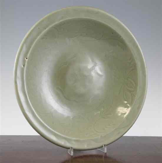 Appraisal: A Chinese Longquan celadon dish Ming Dynasty th th century