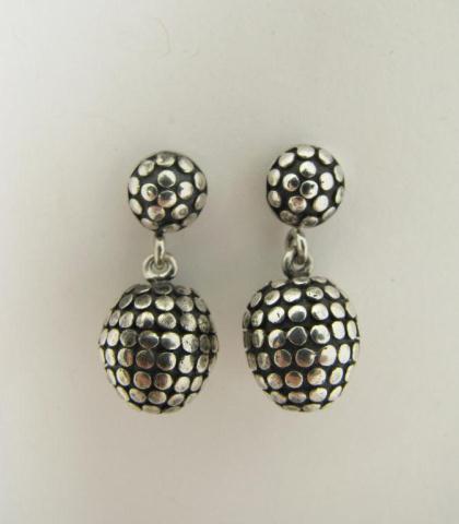 Appraisal: Pair of John Hardy designer ball shaped dangle earrings in