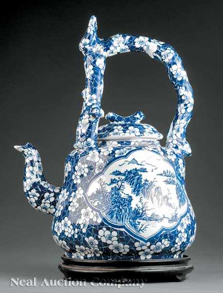 Appraisal: Two Chinese Blue and White Porcelain Items mid- th c