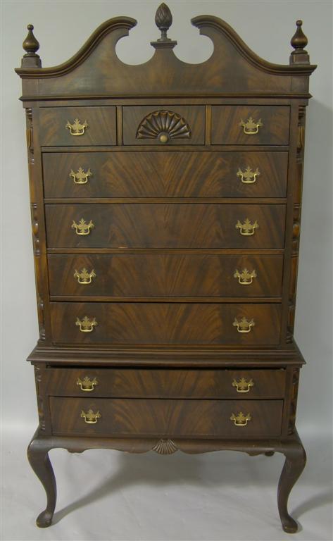 Appraisal: QUEEN ANNE STYLE MAHOGANY HIGHBOY th century