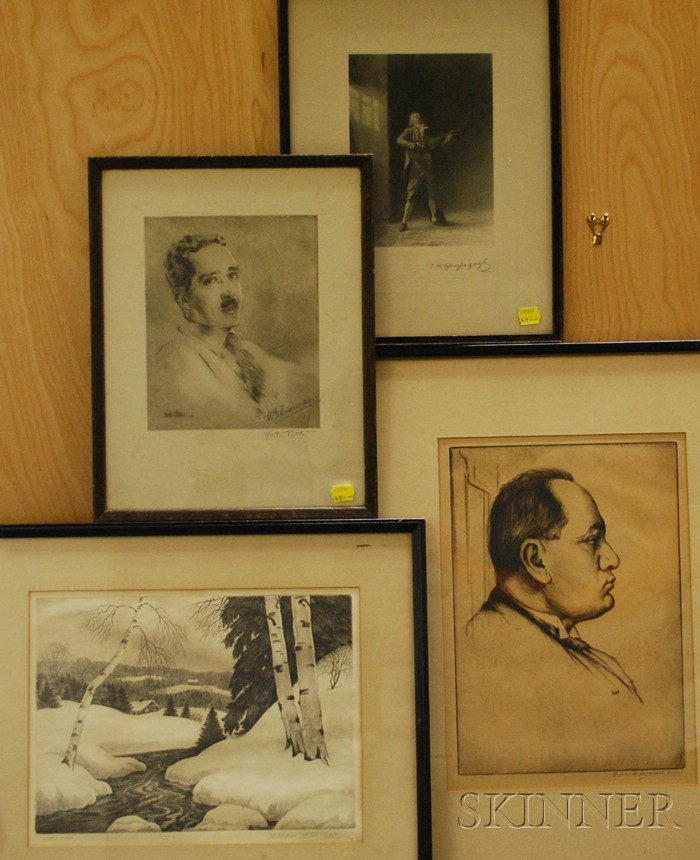 Appraisal: Lot of Six Framed Prints Including William MacLean American -