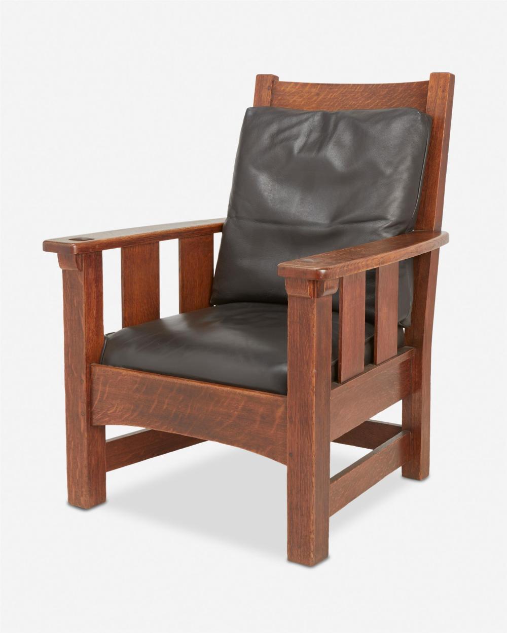 Appraisal: A Limbert's Arts and Crafts oak armchair No First-quarter th