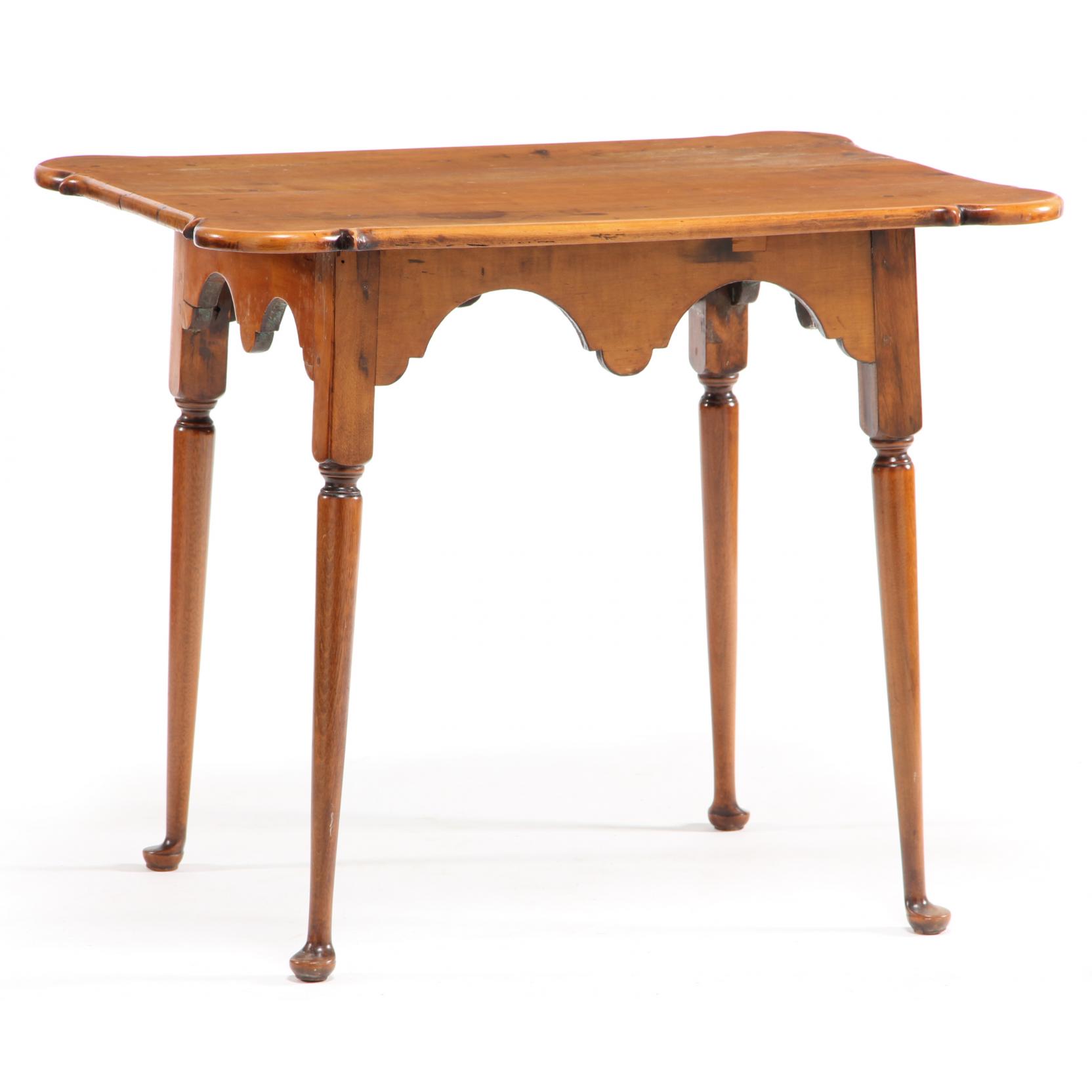 Appraisal: New England Tea Table probably Massachusetts mid- th century maple