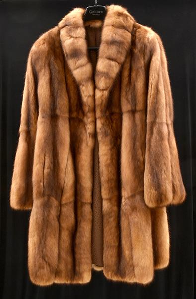 Appraisal: A GOLDEN SABLE COAT The full length coat with shawl