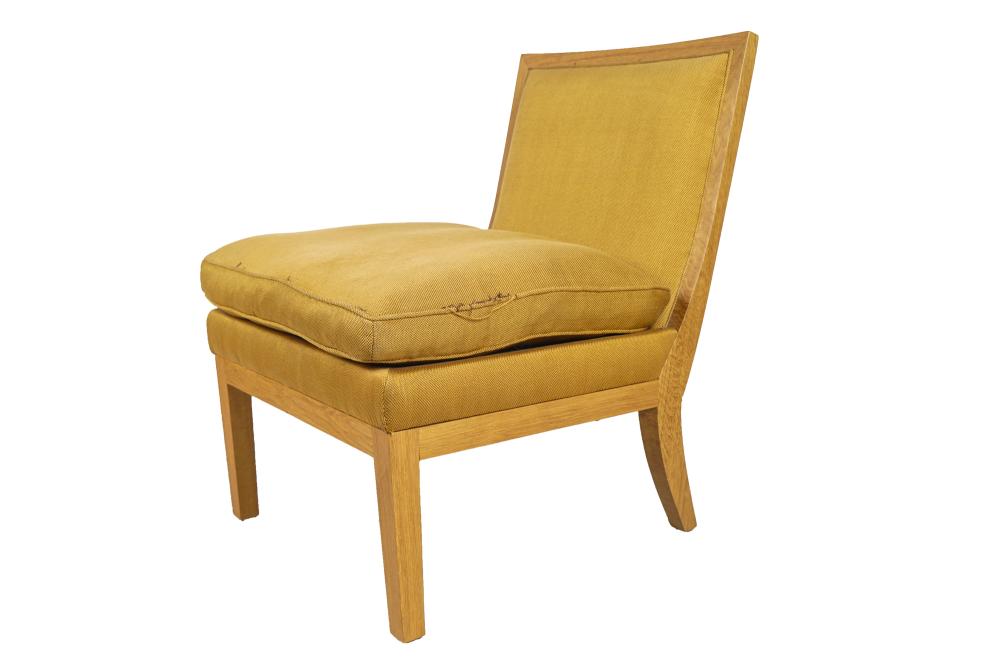 Appraisal: AFTER JEAN MICHEL FRANK ECART PARIS OAK LOUNGE CHAIRcontemporary with