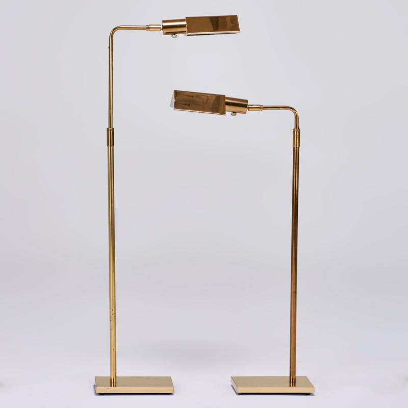 Appraisal: KOCH LOWY Pair of adjustable reading lamps USA s Polished