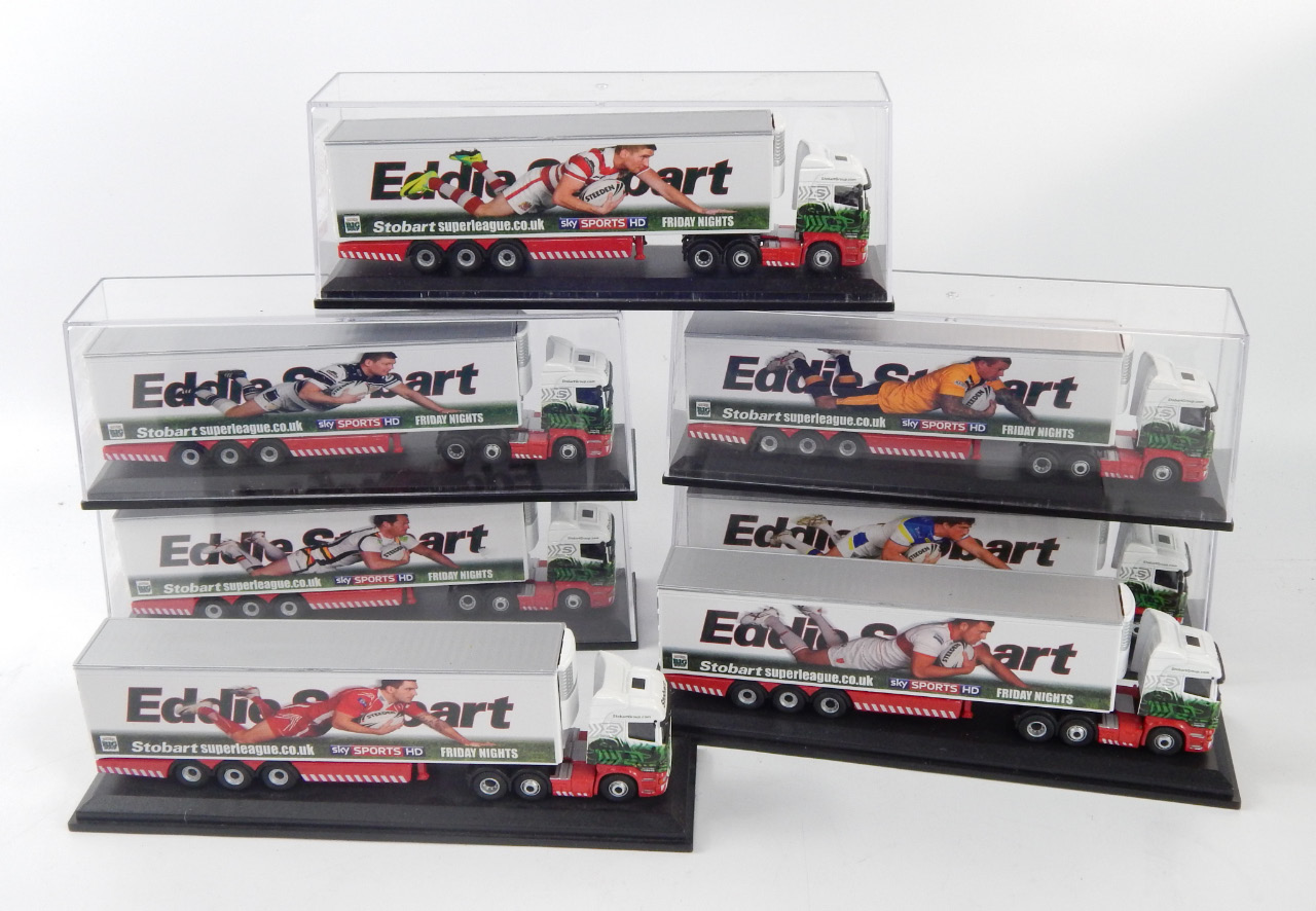 Appraisal: Oxford die cast models of Eddie Stobart lorries rugby league