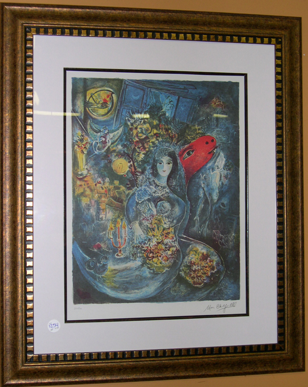 Appraisal: Marc Chagall Russian French - Bride in Window limited edition