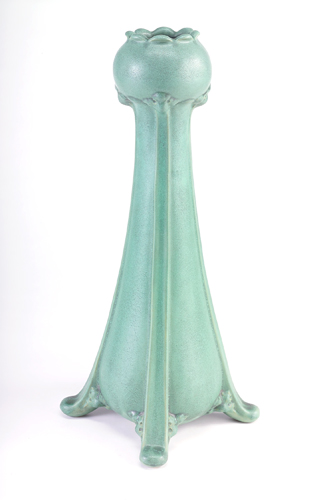 Appraisal: TECO Fine and tall Art Nouveau vase with four buttressed