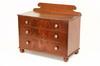 Appraisal: MINIATURE CHEST - Federal period miniature three drawer chest in