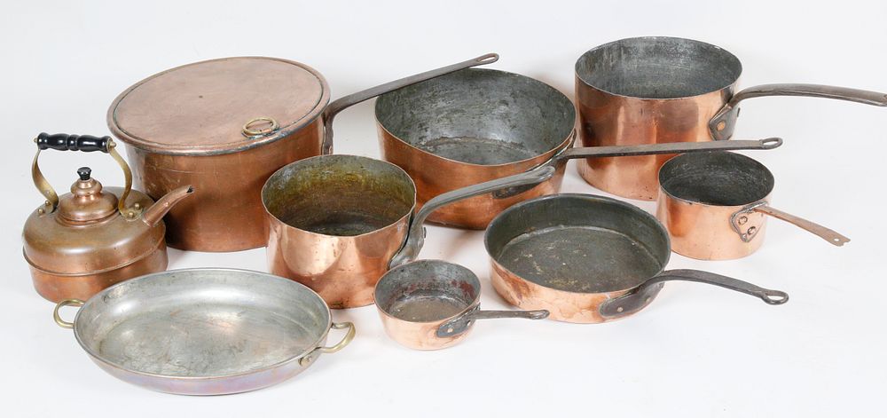 Appraisal: Assorted Pieces of Copper Cookware Assorted Pieces of Copper Cookware