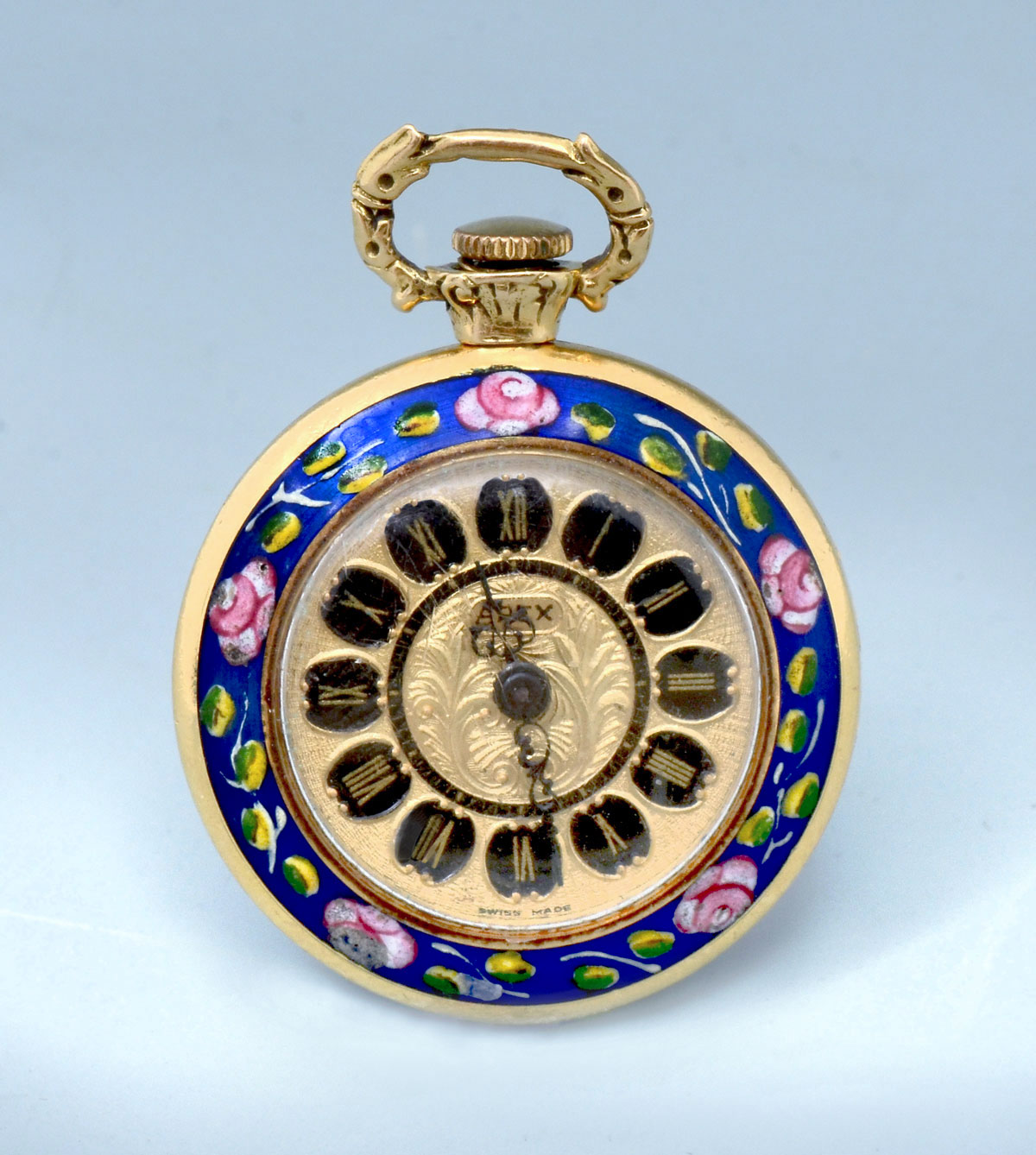 Appraisal: LADIES K POCKET PENDANT PORTRAIT WATCH Really lovely and unique