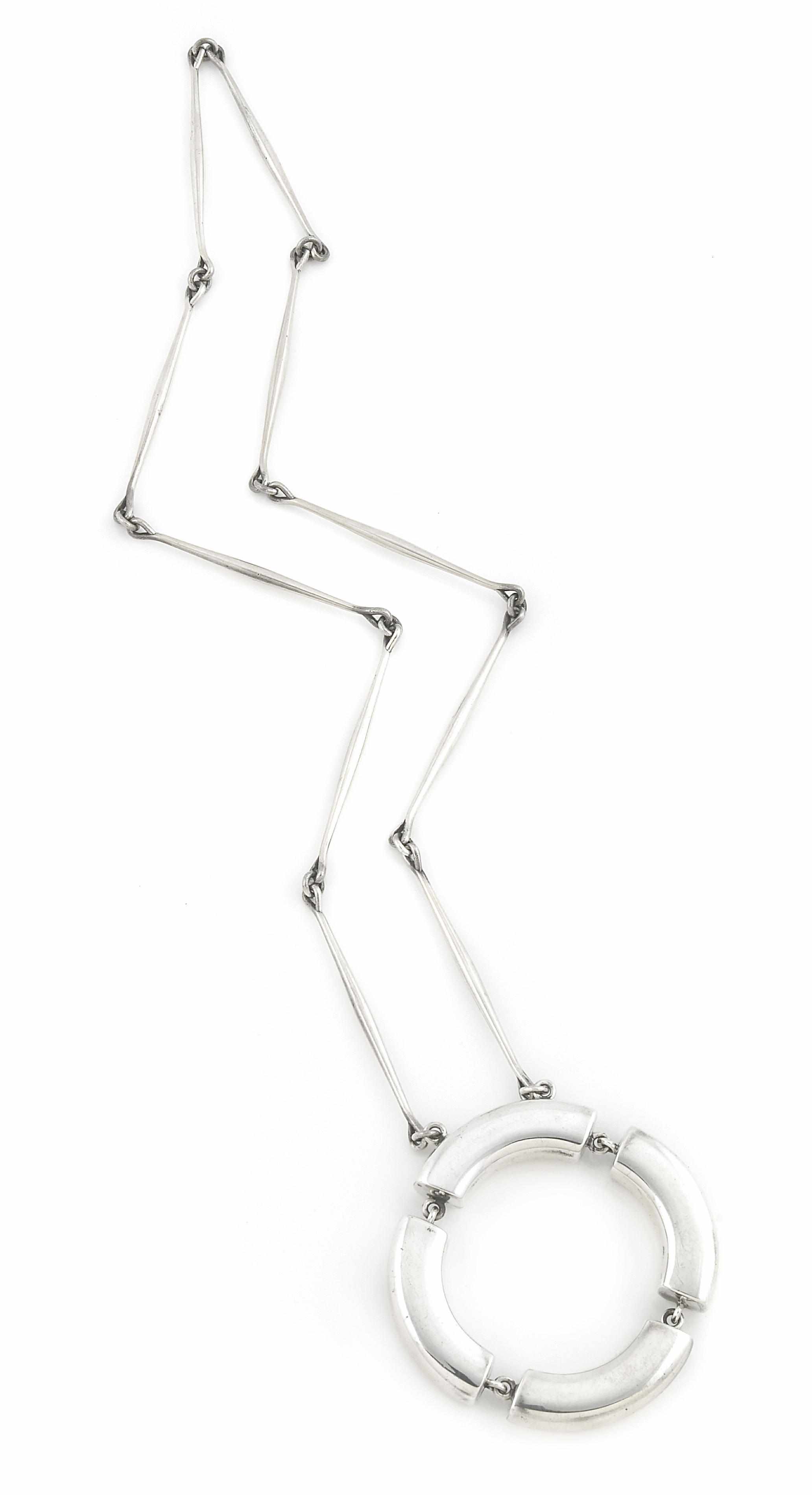 Appraisal: A Georg Jensen silver necklace designed by Astrid Fog circa