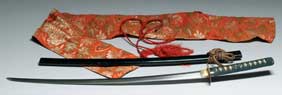 Appraisal: SAMURAI LONG SWORD KATANA Antique Japanese samurai long sword pre-