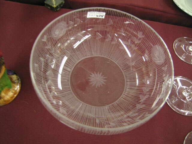 Appraisal: Etched Crystal Bowl