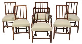 Appraisal: Assembled set of Six George III Dining Chairs British circa