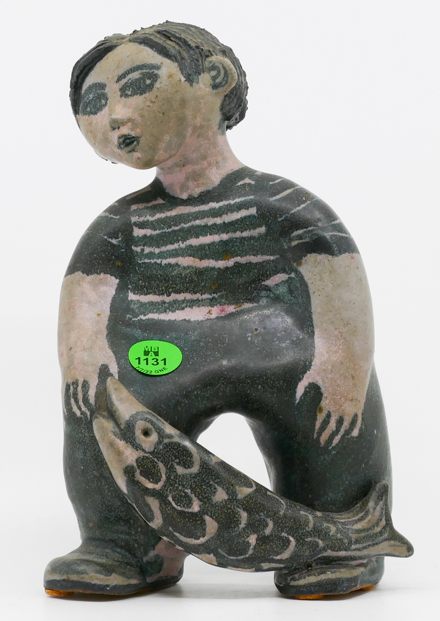 Appraisal: Joan Amparan Mid Century Pottery Fisherman Figure ''