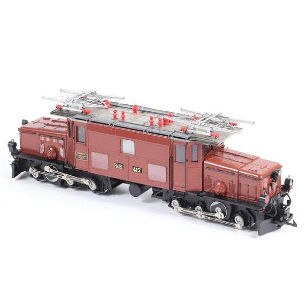 Appraisal: LGB RH B ARTICULATED BROWN CROCODILE ELECTRIC LOCOMOTIVE EQUIPPED WITH