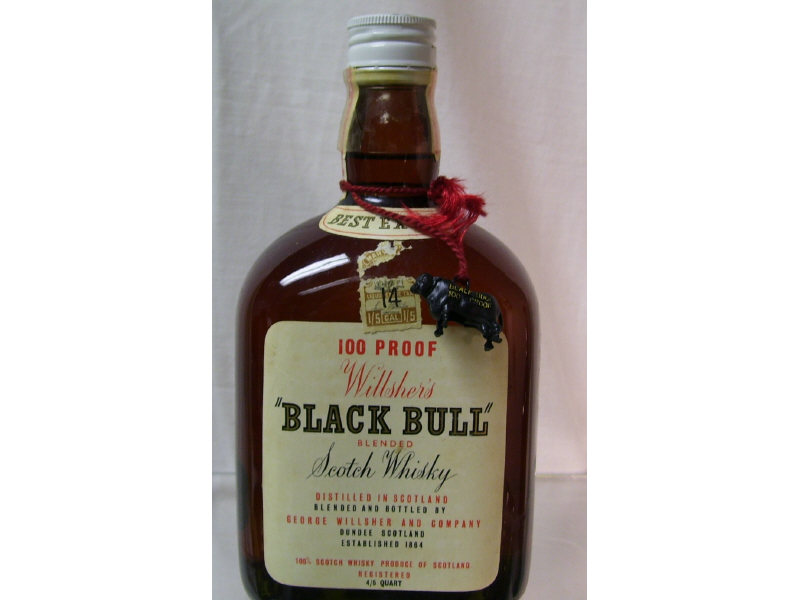 Appraisal: Willsher's Black Bull Blended Scotch Whisky - quart bottle Full