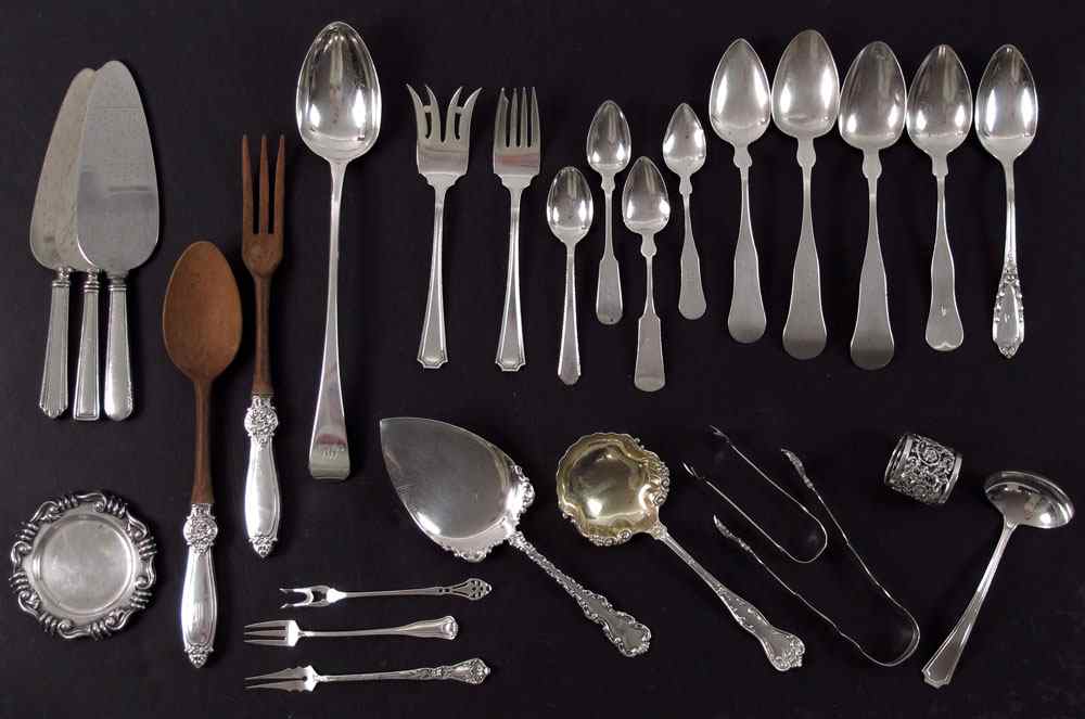 Appraisal: ESTATE COLLECTION OF AMERICAN ENGLISH STERLING Approx assorted serving and