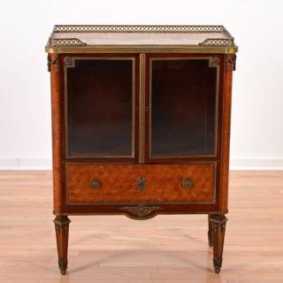 Appraisal: Louis XVI style bronze mounted parquetry cabinet th th c