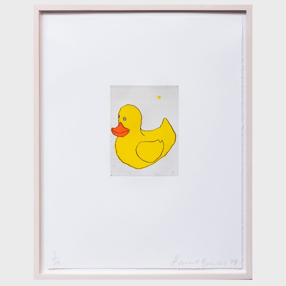 Appraisal: Donald Baechler b Rubber Duck Soft-ground etching and aquatint in