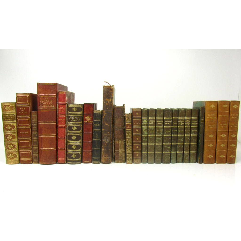 Appraisal: Small collection of leather bound books including Milne Sir D