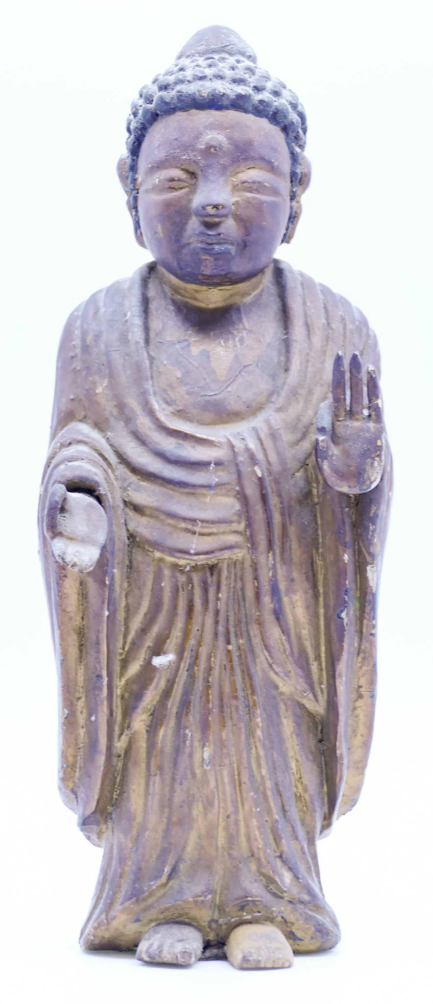 Appraisal: Japanese Meiji Gilt Lacquered Standing Buddha '' - Some light