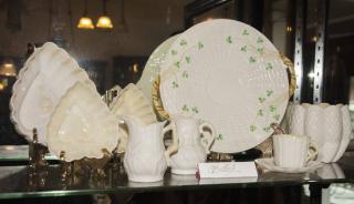 Appraisal: Belleek Asst Pieces Green Mark