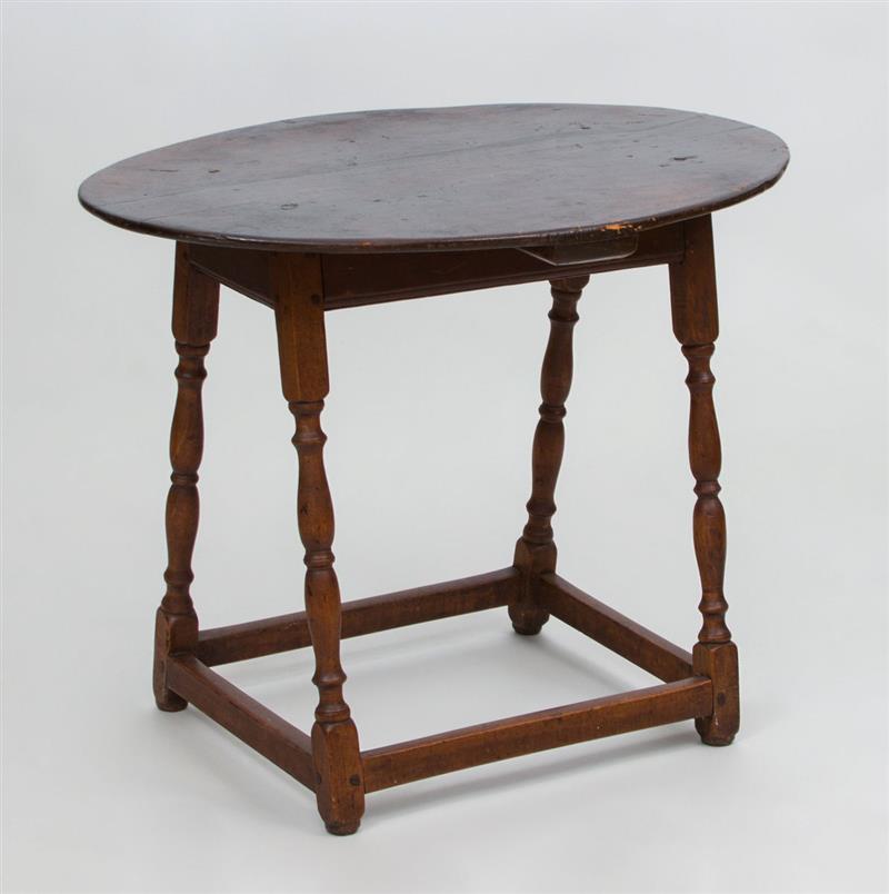 Appraisal: WILLIAM AND MARY MAPLE AND PINE TAVERN TABLE NEW ENGLAND