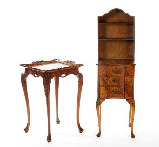 Appraisal: TWO STANDS European th century Ornately carved French-style stand with