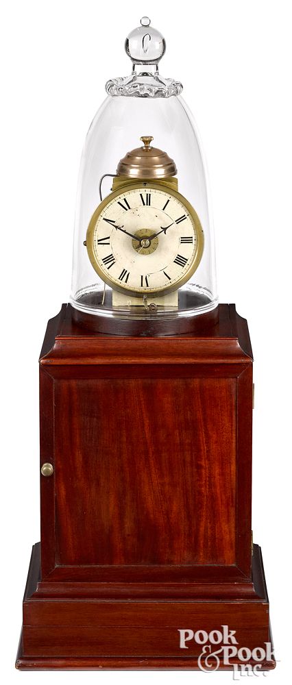 Appraisal: Massachusetts mahogany lighthouse clock ca Massachusetts mahogany lighthouse clock ca