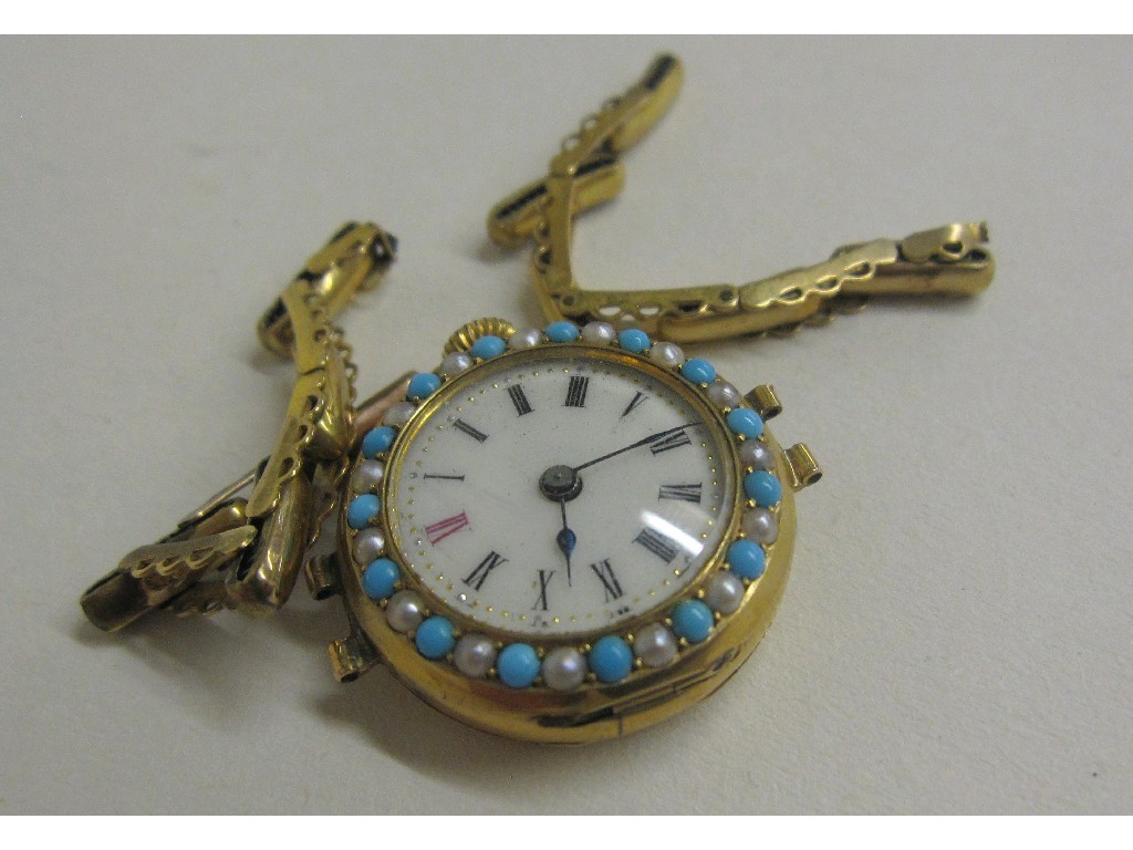 Appraisal: Ladies early th century ct gold cased watch head with