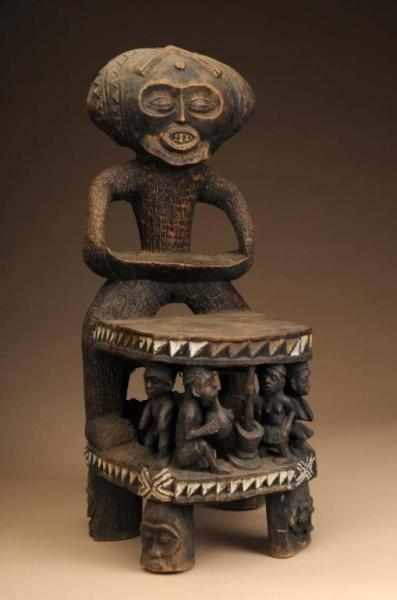 Appraisal: Central African Bamileke Royal Child's Stool Description From Cameroon Made