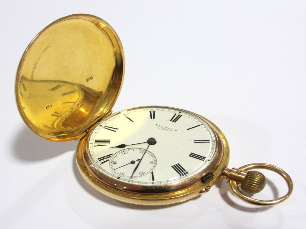 Appraisal: A Victorian ct gold cased full hunter pocket watch by