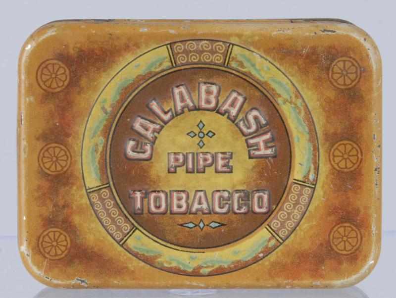 Appraisal: Calabash Pipe Tobacco Tin Description Some minor edge wear and