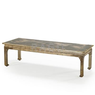 Appraisal: MAX KUEHNE - Coffee table USA s Silver leaf and